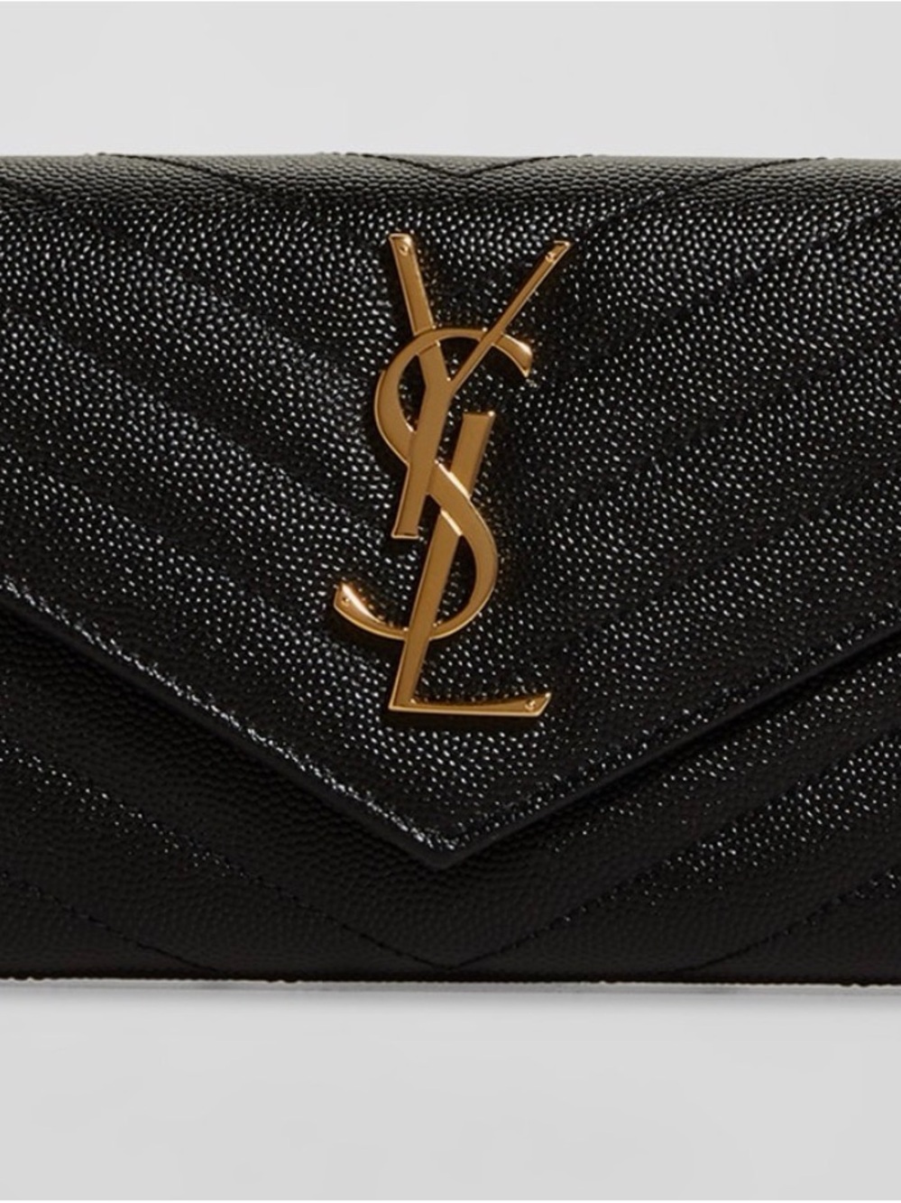 YSL CASSANDRE MATELASSÉ LARGE FLAP WALLET IN GRAIN DE POUDRE LEATHER
BLACK - Picture 2 of 11